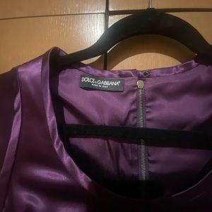 Dolce & Gabbana Purple Satin Dress - Sz 40